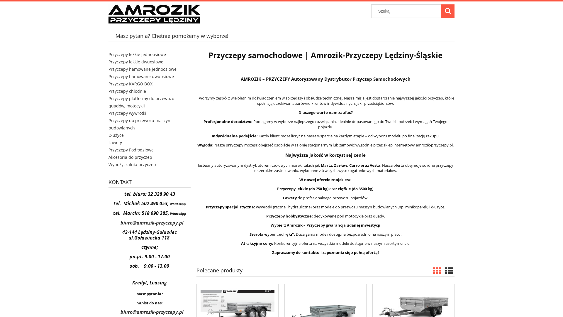 Amrozik-Przyczepy | Przyczepy samochodowe