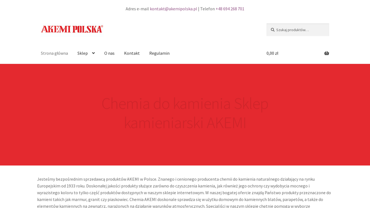 Impregnaty, kleje, nabłyszczacze i środki czyszczące do kamienia - AKEMI Polska